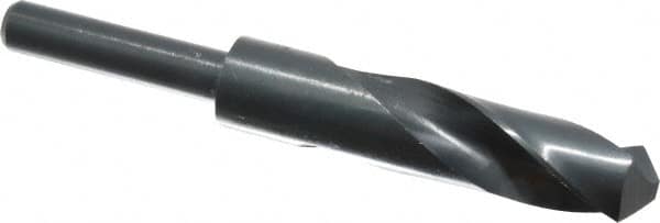 Interstate - 22mm Drill, 118° Point, High Speed Steel Silver Deming & Reduced Shank Drill Bit - Americas Industrial Supply