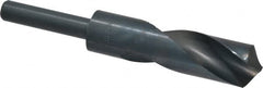Interstate - 25mm Drill, 118° Point, High Speed Steel Silver Deming & Reduced Shank Drill Bit - Americas Industrial Supply