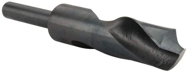 Interstate - 26.5mm Drill, 118° Point, High Speed Steel Silver Deming & Reduced Shank Drill Bit - Oxide Finish, 6" OAL, Straight Shank, 3" Flute Length, Right Hand Cut, Standard Point, Spiral Flute, Regular Spiral - Americas Industrial Supply