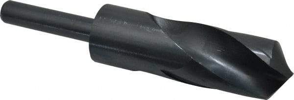 Interstate - 31mm Drill, 118° Point, High Speed Steel Silver Deming & Reduced Shank Drill Bit - Oxide Finish, 6" OAL, Straight Shank, 3" Flute Length, Right Hand Cut, Standard Point, Spiral Flute, Regular Spiral - Americas Industrial Supply