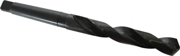 Interstate - 1", 4MT 118° Point High Speed Steel Taper Shank Drill Bit - Oxide Finish, 6-3/8" Flute Length, 12" OAL, Spiral Flute, Series 302 - Americas Industrial Supply