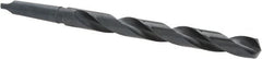 Interstate - 1-1/32", 3MT 118° Point High Speed Steel Taper Shank Drill Bit - Oxide Finish, 10" Flute Length, 15" OAL, Spiral Flute, Series 502 - Americas Industrial Supply