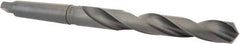 Interstate - 1-1/4", 4MT 118° Point High Speed Steel Taper Shank Drill Bit - Oxide Finish, 10" Flute Length, 15" OAL, Spiral Flute, Series 502 - Americas Industrial Supply