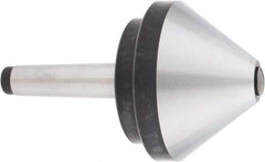Interstate - MT3 Taper Shank, 4" Head Diam 660 Lb Capacity Live Center - 500 Max RPM, 2.76" Head Length, 4" Point Diam, 600 Lb Max Workpc, 6-1/2" OAL, Bull Nose Point - Americas Industrial Supply
