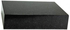 Value Collection - 12" Long x 12" Wide x 3" Thick, Granite Inspection Surface Plate - B Toolroom Grade, 0.0001" Unilateral Tolerance - Americas Industrial Supply
