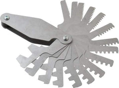 Value Collection - 16 Leaf, 1 to 12 TPI Range, Screw Pitch Gage - 29° Thread Angle - Americas Industrial Supply