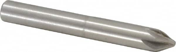 Interstate - 1/4" Head Diam, 1/4" Shank Diam, 6 Flute 60° Cobalt Countersink - Americas Industrial Supply