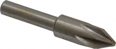 Interstate - 3/8" Head Diam, 1/4" Shank Diam, 6 Flute 60° Cobalt Countersink - Americas Industrial Supply