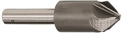 Interstate - 1/2" Head Diam, 1/4" Shank Diam, 6 Flute 60° Cobalt Countersink - Americas Industrial Supply