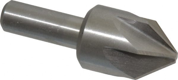 Interstate - 1" Head Diam, 1/2" Shank Diam, 6 Flute 82° Cobalt Countersink - Americas Industrial Supply