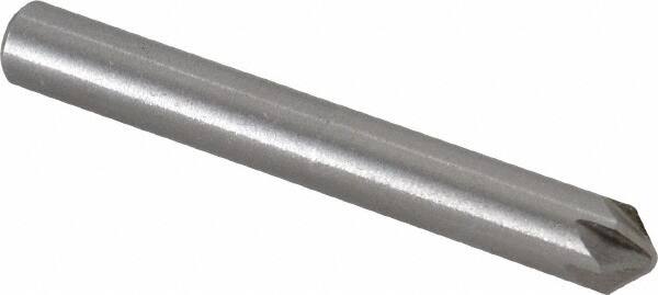 Interstate - 1/4" Head Diam, 1/4" Shank Diam, 6 Flute 90° Cobalt Countersink - Americas Industrial Supply