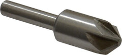 Interstate - 1/2" Head Diam, 1/4" Shank Diam, 6 Flute 90° Cobalt Countersink - Americas Industrial Supply