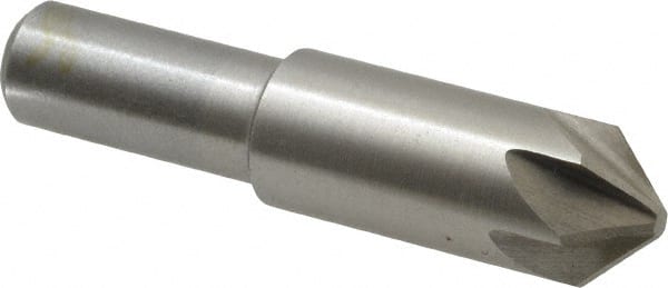 Interstate - 5/8" Head Diam, 1/2" Shank Diam, 6 Flute 90° Cobalt Countersink - Americas Industrial Supply