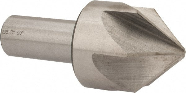 Interstate - 2" Head Diam, 1" Shank Diam, 6 Flute 90° Cobalt Countersink - Americas Industrial Supply