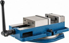 Interstate - 6" Jaw Width, 7-1/2" Jaw Opening Capacity, Horizontal Swivel Machine Vise - Manual Operation, 6,600 Lb Capacity, 1 Station, 16-3/4" Long x 4-3/8" High x 1-1/2" Deep, 1-1/2" Jaw Height - Americas Industrial Supply