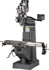 Bridgeport - 9" Table Width x 49" Table Length, Variable Speed Pulley Control, 3 Phase Knee Milling Machine - R8 Spindle Taper, 2 hp - Americas Industrial Supply