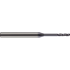 Harvey Tool - Ball End Mills; Mill Diameter (Decimal Inch): 0.0300 ; Number of Flutes: 3 ; Length of Cut (Decimal Inch): 0.1500 ; Material: Solid Carbide ; Overall Length (Inch): 2-1/2 ; Overall Length (Decimal Inch): 2.50000 - Exact Industrial Supply
