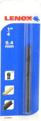 Lenox - 1/4" Pin Diam, 3-1/4" Long High Speed Steel Pilot Drill - 1-1/4 to 6" Tool Diam Compatibility, Compatible with Hole Cutters - Americas Industrial Supply