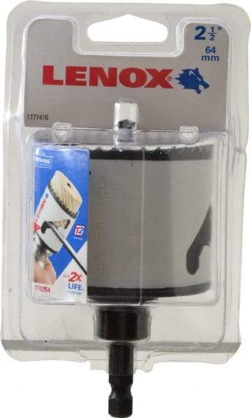 Lenox - 2-1/2" Diam, 1-9/16" Cutting Depth, Hole Saw - Bi-Metal Saw, Toothed Edge - Americas Industrial Supply