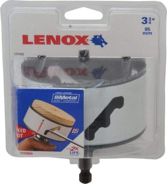 Lenox - 3-3/4" Diam, 1-9/16" Cutting Depth, Hole Saw - Bi-Metal Saw, Toothed Edge - Americas Industrial Supply