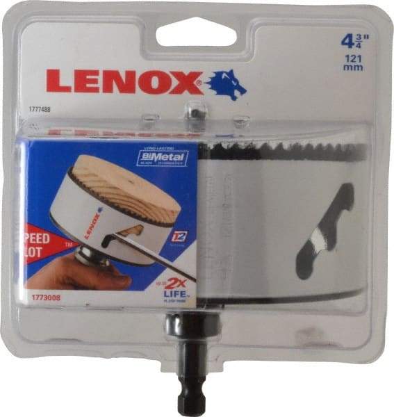 Lenox - 4-3/4" Diam, 1-9/16" Cutting Depth, Hole Saw - Bi-Metal Saw, Toothed Edge - Americas Industrial Supply