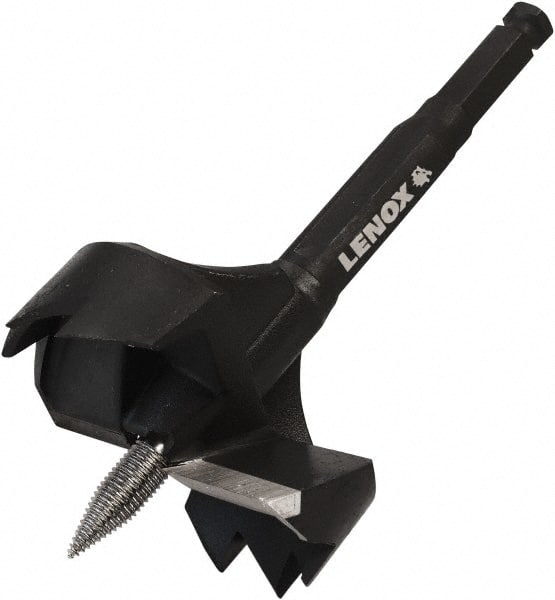 Lenox - 3-5/8", 7/16" Hex Shank, Bright Finish, Steel Self Feed Drill Bit - Americas Industrial Supply