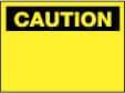 NMC - "Caution - Blank No Legend", 10" Long x 14" Wide, Rigid Plastic Safety Sign - Rectangle, 0.05" Thick, Use for Accident Prevention - Americas Industrial Supply