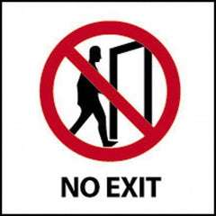NMC - No Exit, Plastic Exit Sign - 7" Wide x 7" High - Americas Industrial Supply