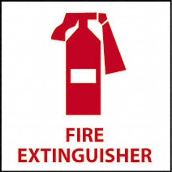 NMC - Fire Extinguisher, Plastic Fire Sign - 7" Wide x 7" High - Americas Industrial Supply