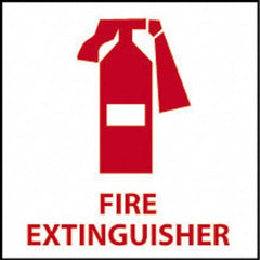 NMC - Fire Extinguisher, Plastic Fire Sign - 7" Wide x 7" High - Americas Industrial Supply