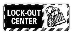 NMC - "Lock-Out Center", 7" Long x 17" Wide, Pressure-Sensitive Vinyl Safety Sign - Rectangle, 0.004" Thick, Use for Accident Prevention - Americas Industrial Supply