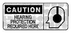NMC - "Caution - Hearing Protection Required Here", 7" Long x 17" Wide, Rigid Plastic Safety Sign - Rectangle, 0.05" Thick, Use for Accident Prevention - Americas Industrial Supply