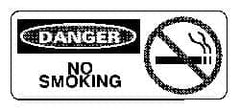 NMC - "Danger - No Smoking", 7" Long x 17" Wide, Rigid Plastic Safety Sign - Rectangle, 0.05" Thick, Use for Accident Prevention - Americas Industrial Supply