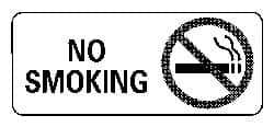 NMC - "No Smoking", 7" Long x 17" Wide, Rigid Plastic Safety Sign - Rectangle, 0.05" Thick, Use for Accident Prevention - Americas Industrial Supply