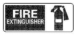 NMC - Fire Extinguisher, Pressure Sensitive Vinyl Fire Sign - 17" Wide x 7" High - Americas Industrial Supply