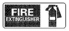 NMC - Fire Extinguisher, Pressure Sensitive Vinyl Fire Sign - 17" Wide x 7" High - Americas Industrial Supply