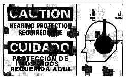 NMC - "Caution - Hearing Protection Required Here", 10" Long x 18" Wide, Pressure-Sensitive Vinyl Safety Sign - Rectangle, 0.004" Thick, Use for Accident Prevention - Americas Industrial Supply