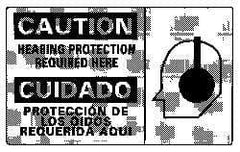 NMC - "Caution - Hearing Protection Required Here", 10" Long x 18" Wide, Pressure-Sensitive Vinyl Safety Sign - Rectangle, 0.004" Thick, Use for Accident Prevention - Americas Industrial Supply