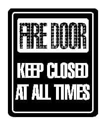 NMC - Fire Door - Keep Closed at All Times, Acrylic Fire and Exit Sign - 8" Wide x 10" High - Americas Industrial Supply