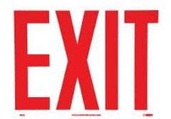 NMC - Exit, Plastic Exit Sign - 10" Wide x 7" High - Americas Industrial Supply