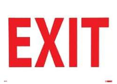 NMC - Exit, Plastic Exit Sign - 14" Wide x 10" High - Americas Industrial Supply