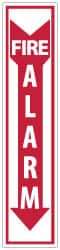NMC - Fire Alarm, Plastic Fire Sign - 4" Wide x 18" High - Americas Industrial Supply