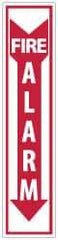 NMC - Fire Alarm, Plastic Fire Sign - 4" Wide x 18" High - Americas Industrial Supply