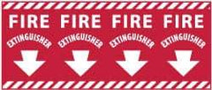 NMC - Fire Extinguisher, Pressure Sensitive Vinyl Fire Sign - 24" Wide x 12" High - Americas Industrial Supply