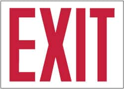 NMC - Exit, Rigid Plastic Exit Sign - 10" Wide x 7" High, Glow-in-the-Dark - Americas Industrial Supply