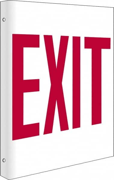 NMC - Exit, Rigid Plastic Exit Sign - 8" Wide x 10" High - Americas Industrial Supply
