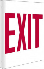 NMC - Exit, Rigid Plastic Exit Sign - 8" Wide x 10" High - Americas Industrial Supply