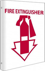 NMC - Fire Extinguisher, Rigid Plastic Fire Sign - 8" Wide x 10" High - Americas Industrial Supply
