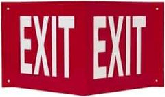 NMC - Exit, Acrylic Exit Sign - 14-1/2" Wide x 8" High - Americas Industrial Supply