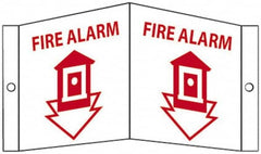 NMC - Fire Alarm, Acrylic Fire Sign - 14-1/2" Wide x 8" High - Americas Industrial Supply